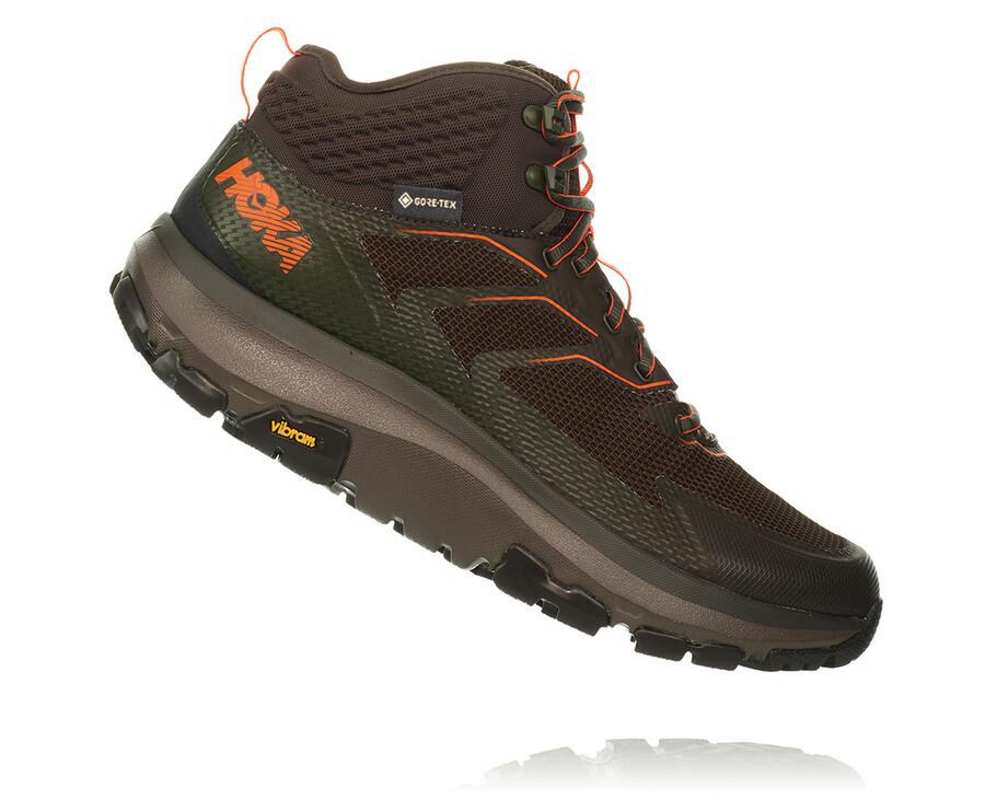 Sapatilhas Hoka One One Masculino Marrom - Toa Gore-Tex - 241-PMBZYO